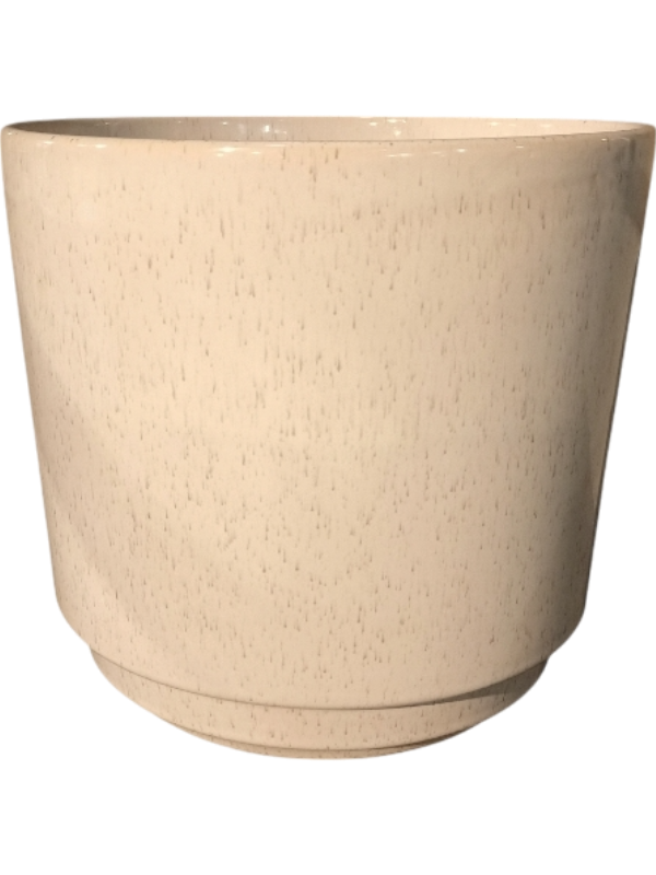 Cera Plant Pot 26cm Height 24cm Dia Pot Reactive White