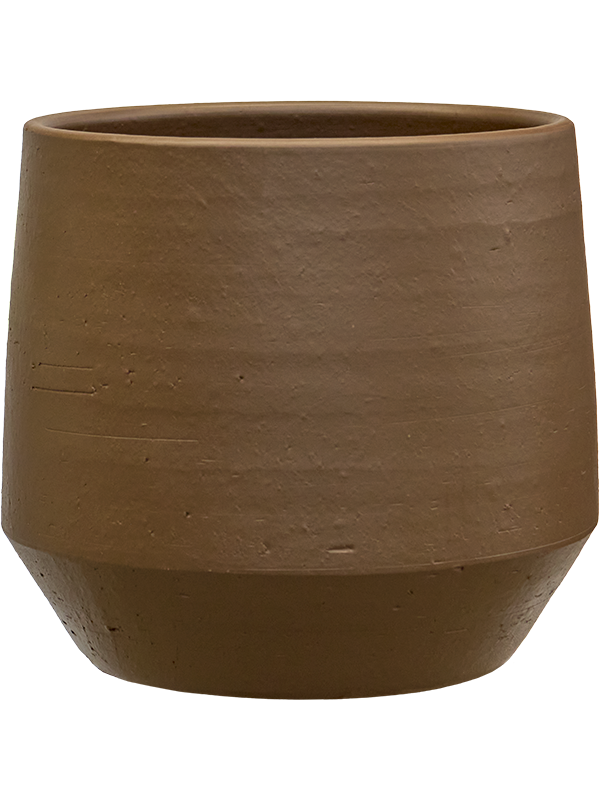Chakka Plant Pot 36cm Height 35cm Dia Chamotte Brown