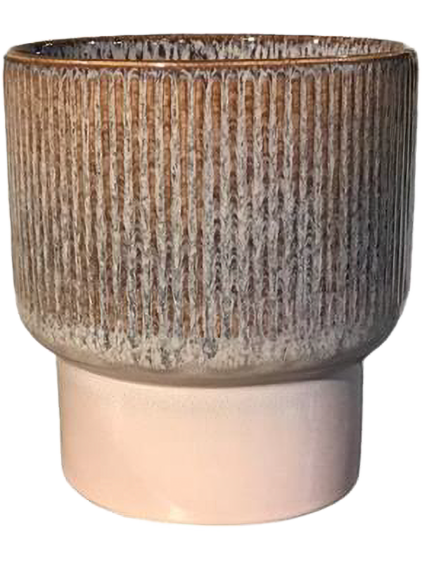 Dodo Plant Pot 28cm Height 24cm Dia Pot Reactive Jade Brown