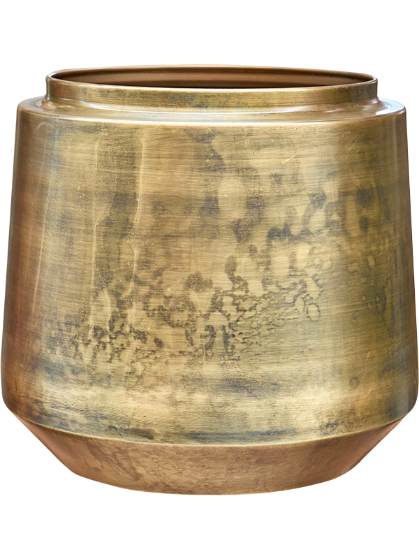 Indigo Plant Pot 31cm Height 25cm Dia Pot Vintage Gold