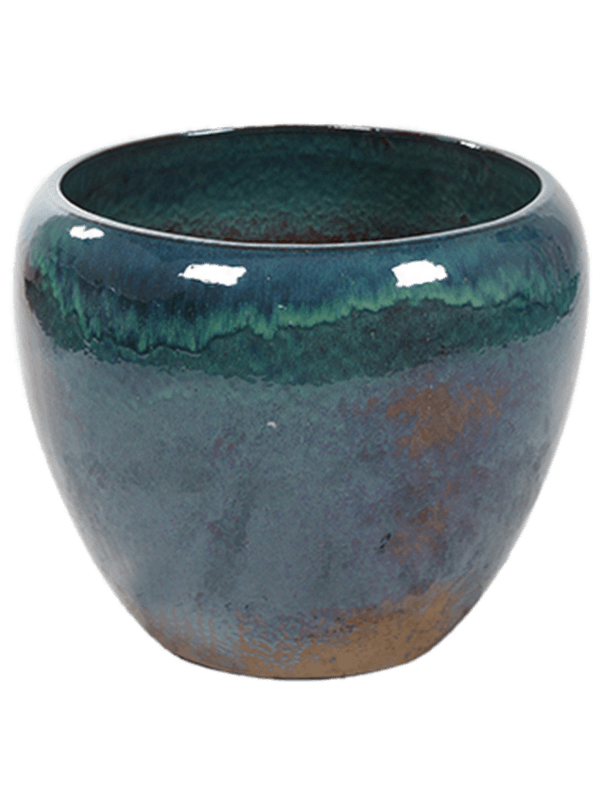 Mystic Plant Pot 44cm Height 45cm Dia Globe Metal Ocean