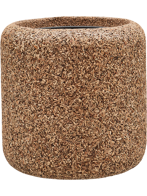 Baq Naturescast Plant Pot 34cm Height 24cm Dia Cylinder Natural (with liner)