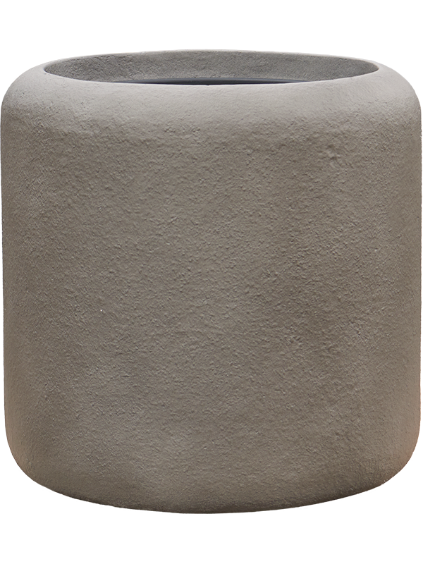 Baq Nucast Plant Pot 34cm Height 24cm Dia Cylinder Elephant Grey (with liner)