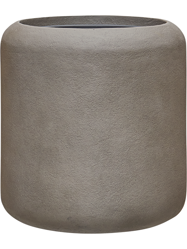 Baq Nucast Plant Pot 40cm Height 27cm Dia Cylinder Elephant Grey (with liner)