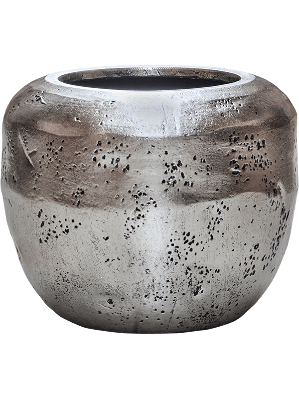 Baq Opus Raw Plant Pot 30cm Height 23cm Dia Couple Silver