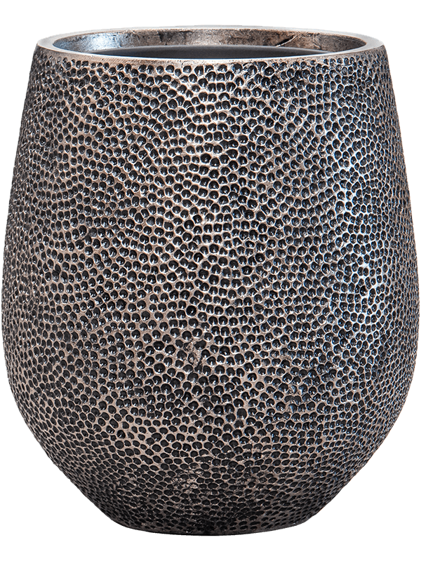 Baq Opus Hit Plant Pot 42cm Height 24cm Dia Darcy Silver (with liner)