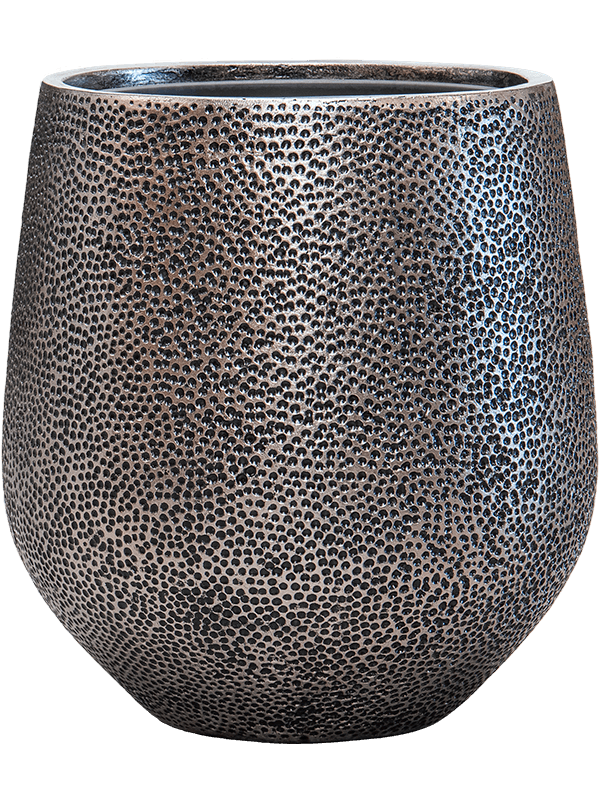 Baq Opus Hit Plant Pot 48cm Height 30cm Dia Darcy Silver (with liner)
