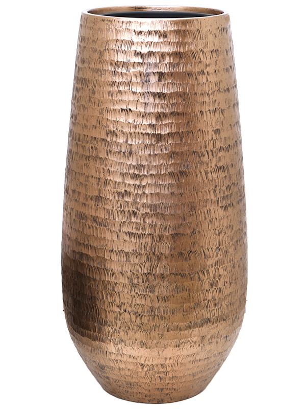 Baq Opus Hammered Plant Pot 100cm Height 32cm Dia Darcy High Gold (with liner)