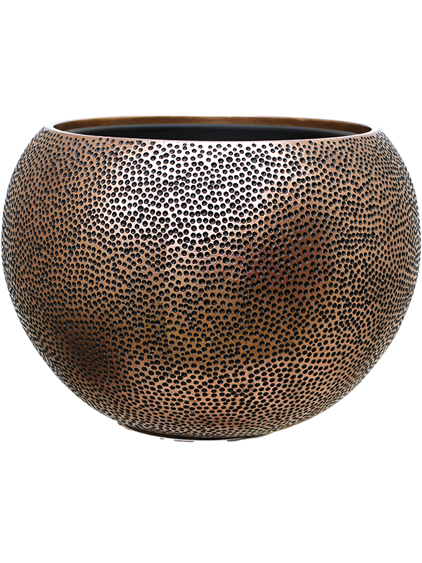 Baq Opus Hit Plant Pot 43cm Height 41cm Dia Globe Gold (with liner)