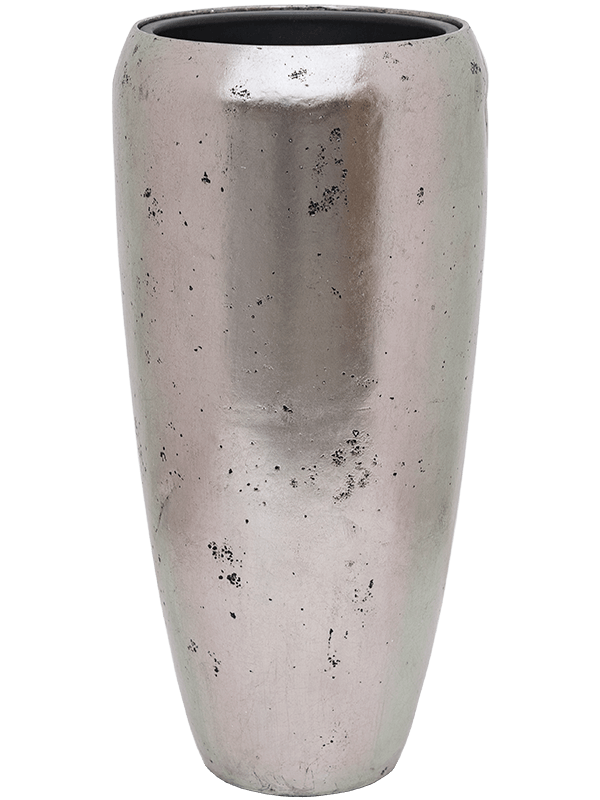 Baq Opus Raw Plant Pot 65cm Height 24cm Dia Partner Silver (with liner)