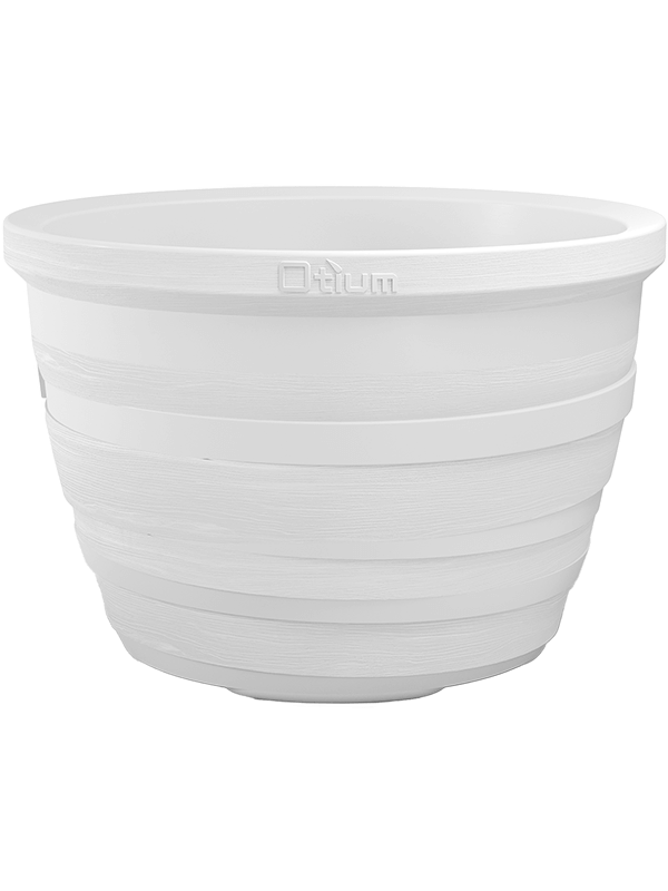 Otium Plant Pot 43cm Height 57cm Dia Lignum White