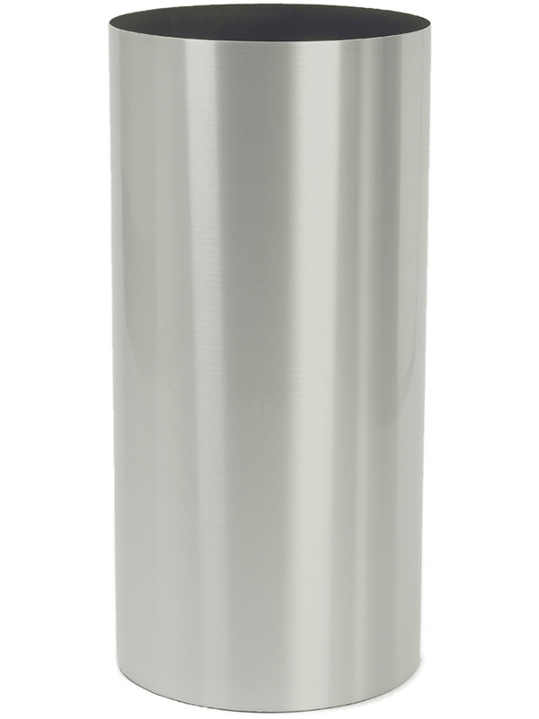 Parel Plant Pot 75cm Height 39cm Dia Column stainless steel brushed on felt (1.2mm)