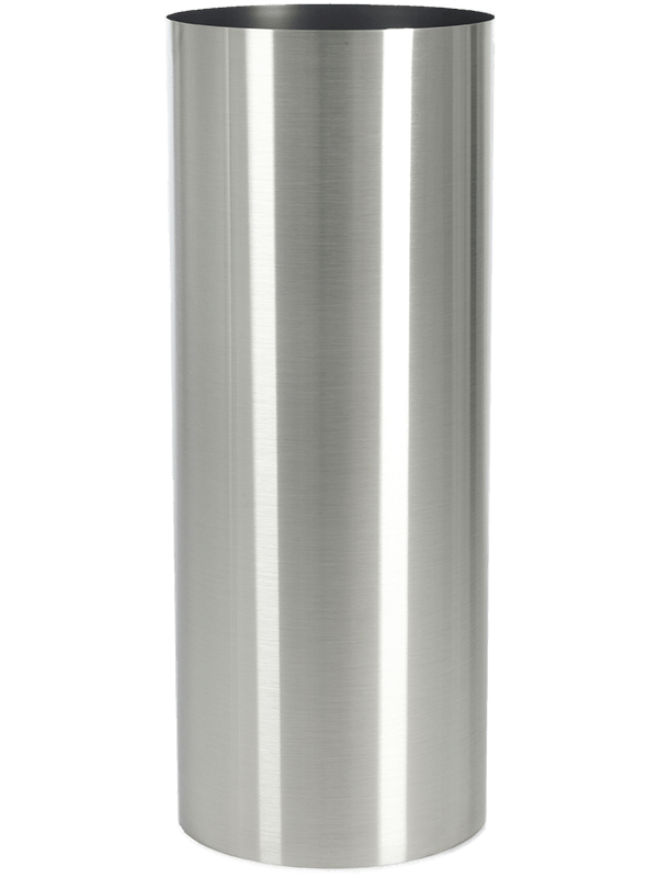 Parel Plant Pot 90cm Height 29cm Dia Column stainless steel brushed unlaquered on felt (1.2mm)