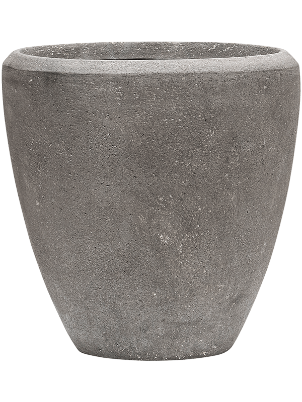 Baq Polystone Plain Plant Pot 24cm Height 21cm Dia Couple Grey