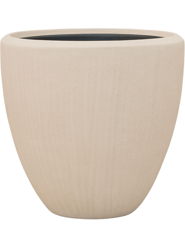 Baq Polystone Plain Plant Pot 50cm Height 41cm Dia Couple Natural (with liner)