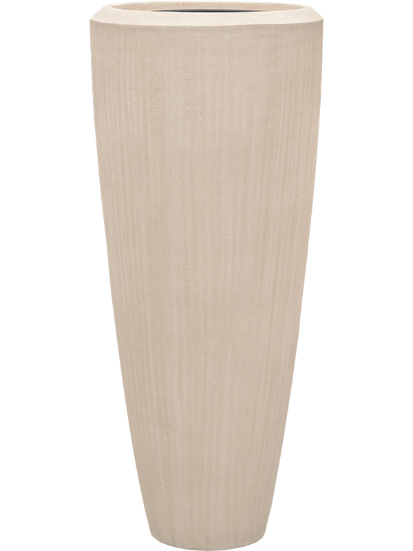 Baq Polystone Plain Plant Pot 120cm Height 39cm Dia Partner Natural (with liner)