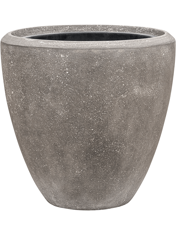 Baq Polystone Plain Plant Pot 40cm Height 30cm Dia Couple Grey (with liner)