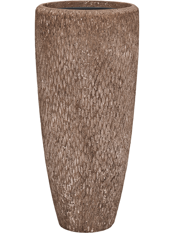 Baq Polystone Rough Plant Pot 70cm Height 24cm Dia Partner Rock (with liner)