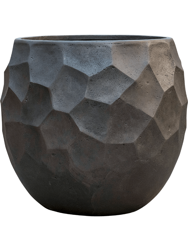 Baq Polystone Nathan James Plant Pot 73cm Height 61cm Dia Balloon Pueter Champagne