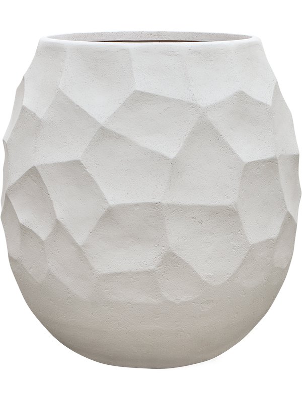 Baq Polystone Nathan James Plant Pot 63cm Height 40cm Dia Balloon Pueter White