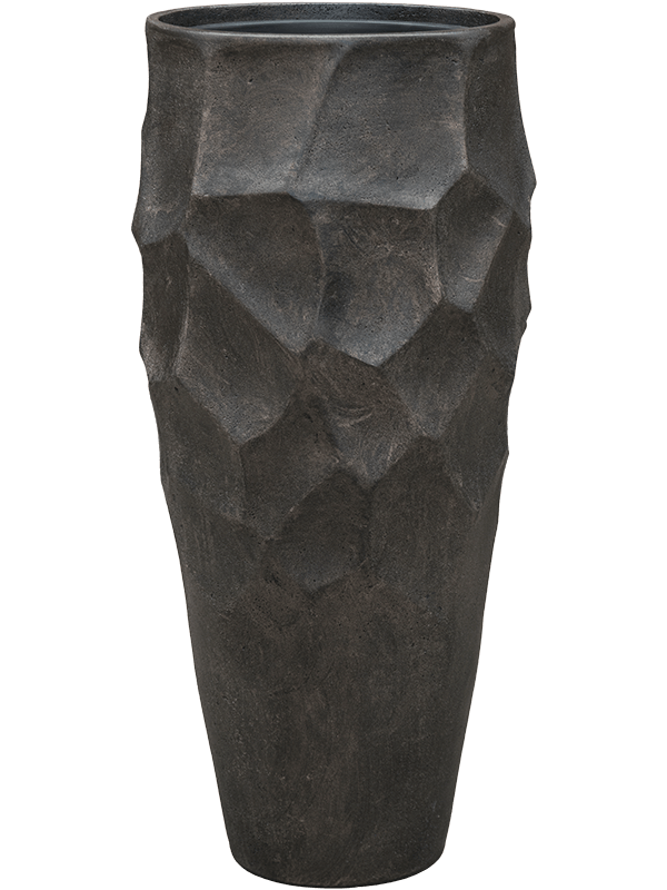 Baq Polystone Nathan James Plant Pot 90cm Height 27cm Dia Partner Pueter Champagne (mit Einsatz)