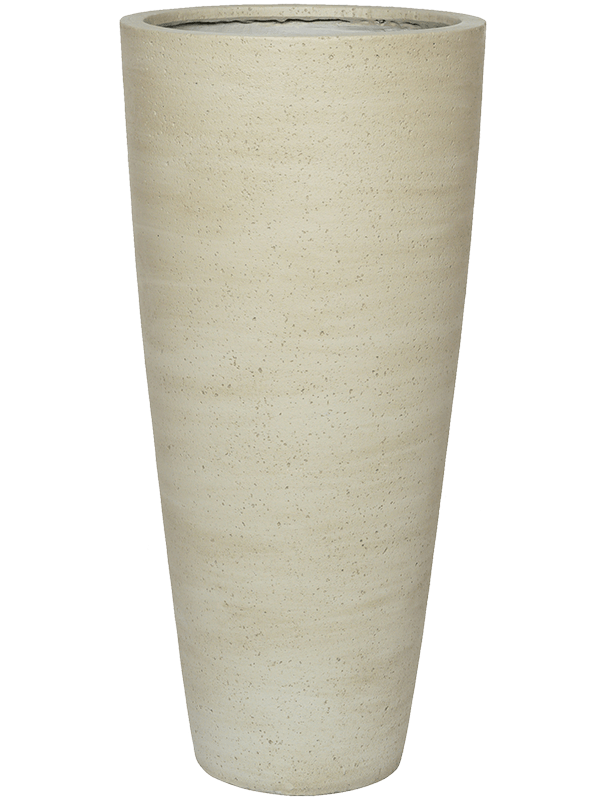Cement & Stone Plant Pot 80cm Height 32cm Dia Dax L Beige Washed
