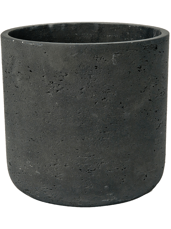 Rough Plant Pot 18cm Height 16cm Dia Charlie M Black Washed