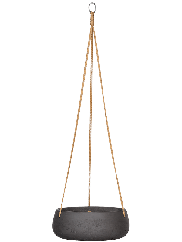 Rough Plant Pot 9cm Height 20cm Dia Eileen (hanging) S Black Washed