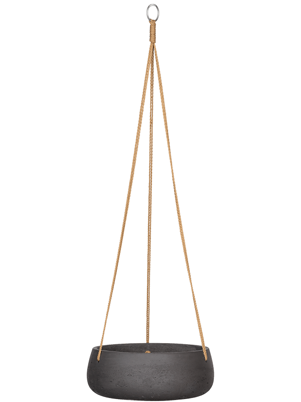 Rough Plant Pot 11cm Height 24cm Dia Eileen (hanging) M Black Washed
