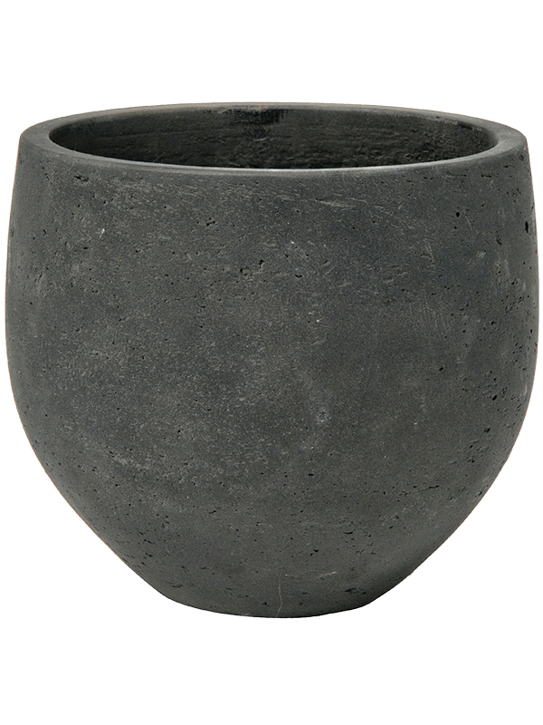 Rough Plant Pot 15cm Height 16cm Dia Mini Orb S Black Washed