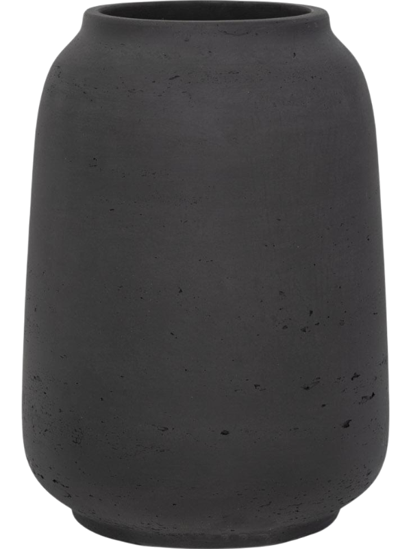 Rough Plant Pot 28cm Height 11cm Dia Mahir L Black Washed