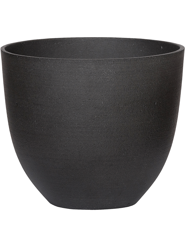 Refined Plant Pot 15cm Height 17cm Dia Coral S Volcano Black