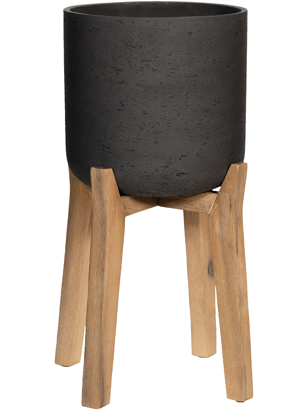 Rough With Feet High Plant Pot 67cm Height 30cm Dia Charlie XL Black Washed