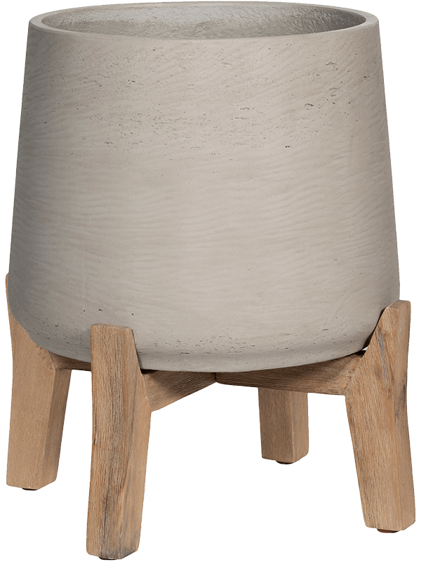 Rough With Feet Low Plant Pot 29cm Height 19cm Dia Patt XL Grey Washed