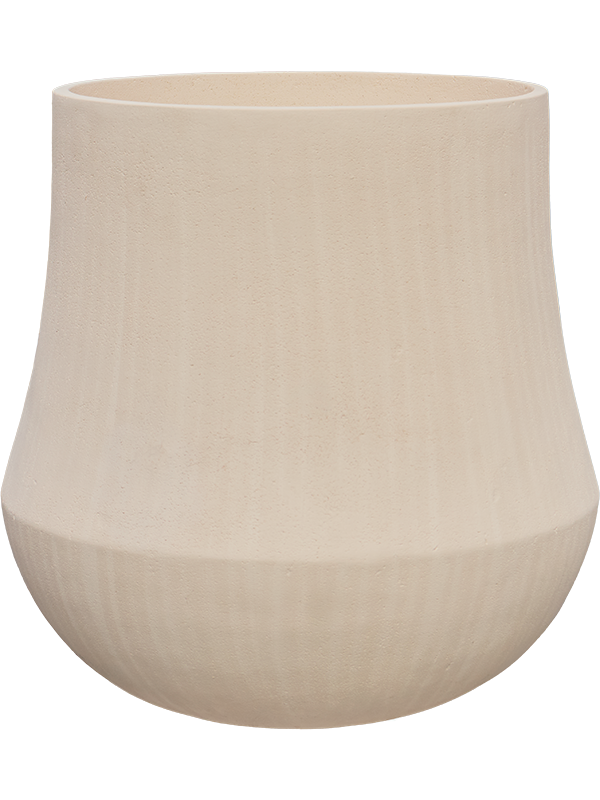 Baq Polystone Coated Plain Plant Pot 60cm Height 47cm Dia Darcy Natural