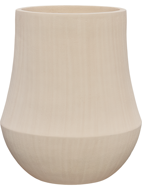 Baq Polystone Coated Plain Plant Pot 57cm Height 32cm Dia Darcy Natural
