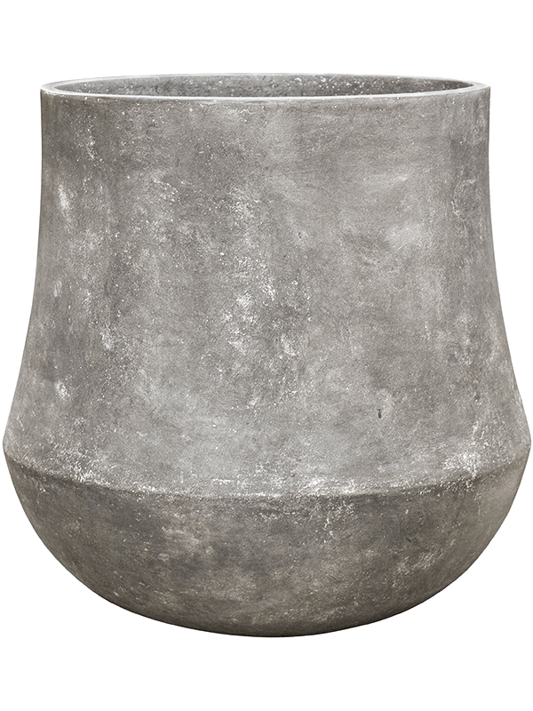 Baq Polystone Coated Plain Plant Pot 60cm Height 47cm Dia Darcy Raw Grey
