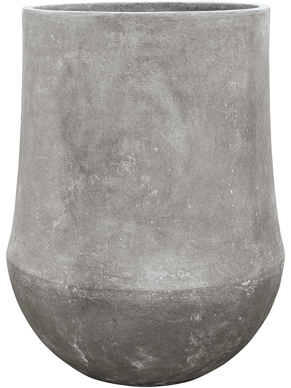 Baq Polystone Coated Plain Plant Pot 72cm Height 43cm Dia Darcy Raw Grey