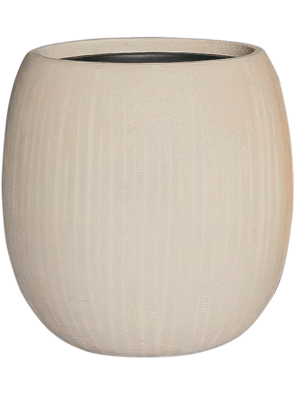Baq Polystone Coated Plain Plant Pot 42cm Height 27cm Dia Balloon Natural (with liner)
