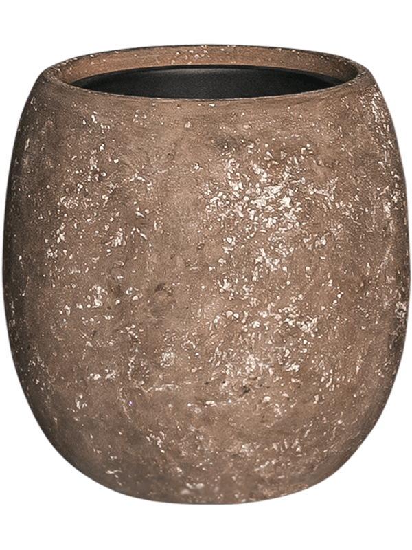 Baq Polystone Coated Plain Plant Pot 42cm Height 27cm Dia Balloon Rock (with liner)