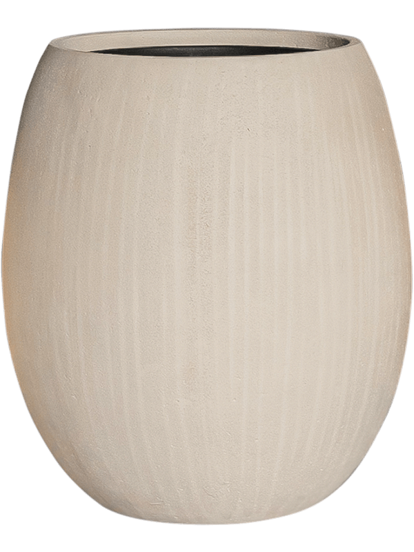 Baq Polystone Coated Plain Plant Pot 55cm Height 30cm Dia Balloon Natural (with liner)