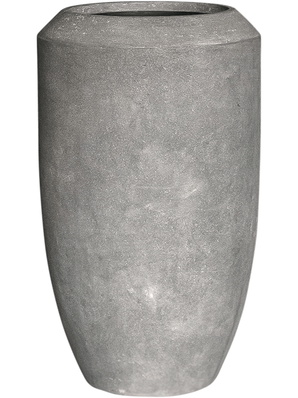 Baq Polystone Coated Plain Plant Pot 80cm Height 30cm Dia Coppa Raw Grey (with liner)