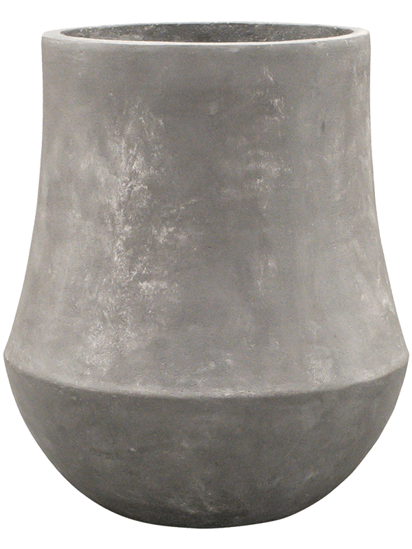 Baq Polystone Coated Plain Plant Pot 57cm Height 32cm Dia Darcy Raw Grey