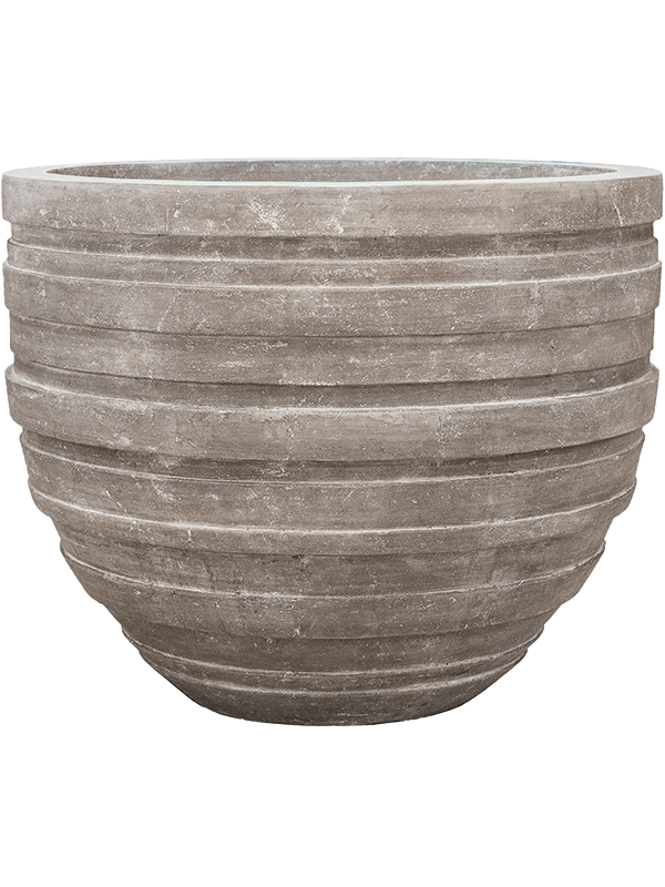 Baq Polystone Coated Junar Plant Pot 72cm Height 77cm Dia Couple Raw Grey
