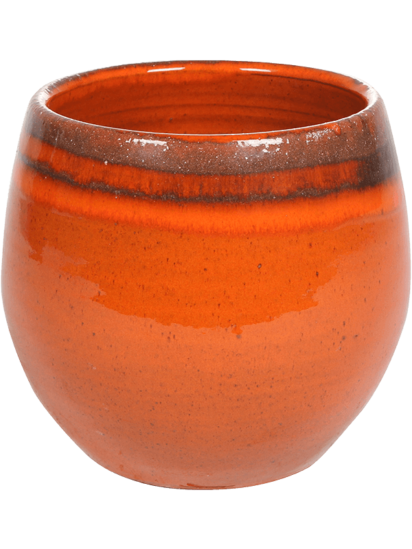 Charlotte Plant Pot 16cm Height 15cm Dia Pot Orange