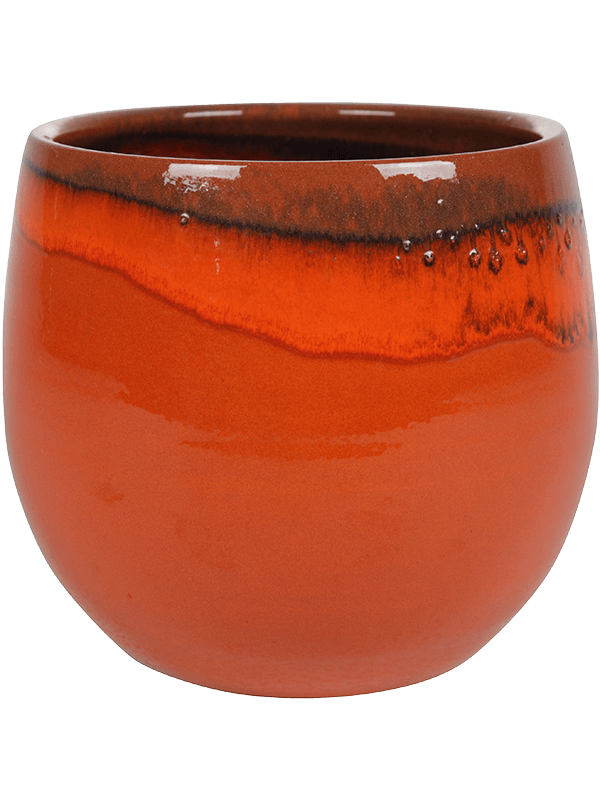 Charlotte Plant Pot 26cm Height 23cm Dia Pot Orange