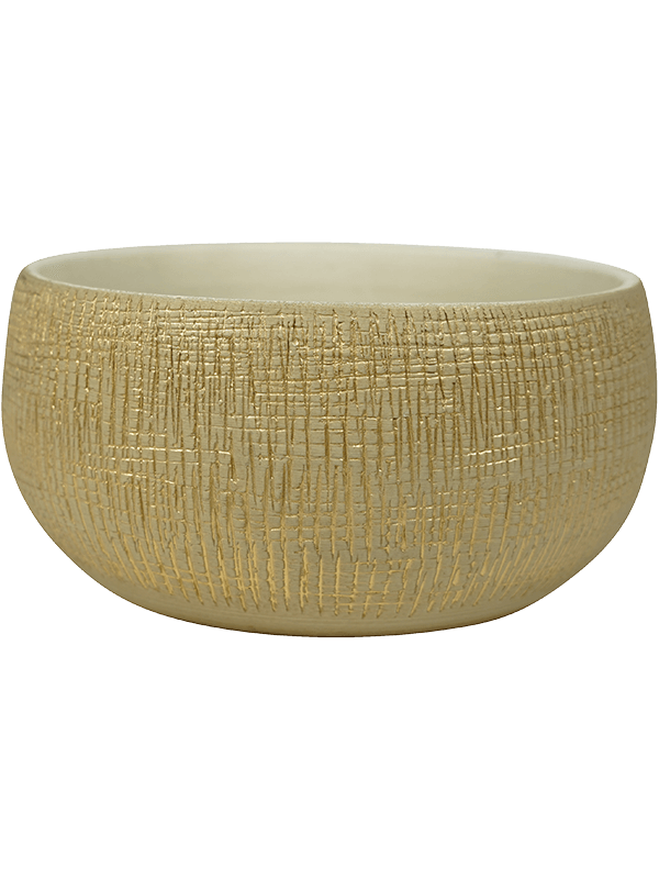 Ryan Plant Pot 13cm Height 23cm Dia Bowl Shiny Sand