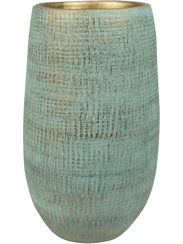 Ryan Plant Pot 30cm Height 12.5cm Dia Pot High Shiny Blue