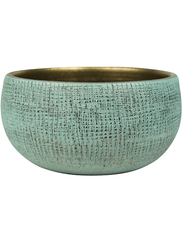Ryan Plant Pot 13cm Height 23cm Dia Bowl Shiny Blue