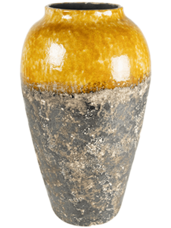 Lindy Plant Pot 50cm Height 14cm Dia Bottle Ochre